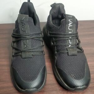 Nautica Black Sneakers Mesh Upper Cushioned Midsole